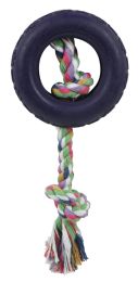 Rubberized Dog Chew Rope and tire - Black