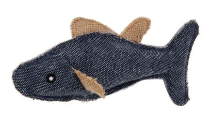 Pet Life Durable Fish Plush Kitty Catnip Cat Toy - Large