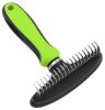 Pet Life Flex Series Undercoat Dematter Grooming Pet Rake - Green