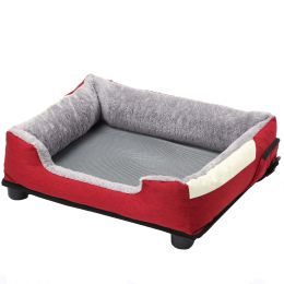 Pet Life "Dream Smart" Electronic Heating and Cooling Smart Pet Bed - Burgundy Red - Medium