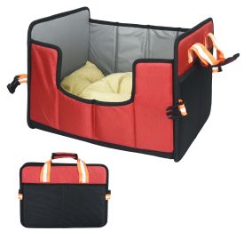 Pet Life 'Travel-Nest' Folding Travel Cat and Dog Bed - Red - Small