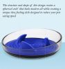 Pet Life 'Cirlicue' Shark Fin Shaped Modern Slow Feeding Pet Bowl - Blue