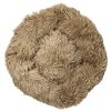 Pet Life 'Nestler' High-Grade Plush and Soft Rounded Dog Bed - Khaki - Large