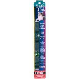 Safe Cat Adjustable Snag-Proof Nylon Breakaway Collar Hunter Green 3-8 in x 8-12 in